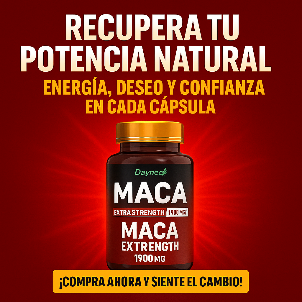 Maca Extra Strength 1900mg – Potencia, Energía y Confianza Masculina Natural 💪🔥