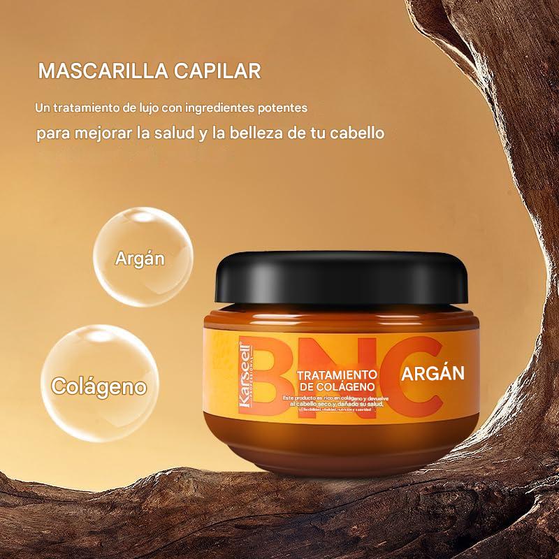 Mascarilla Capilar con Colágeno y Argán - Reparación Profunda y brillo Intenso