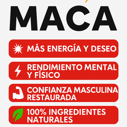Maca Extra Strength 1900mg – Potencia, Energía y Confianza Masculina Natural 💪🔥