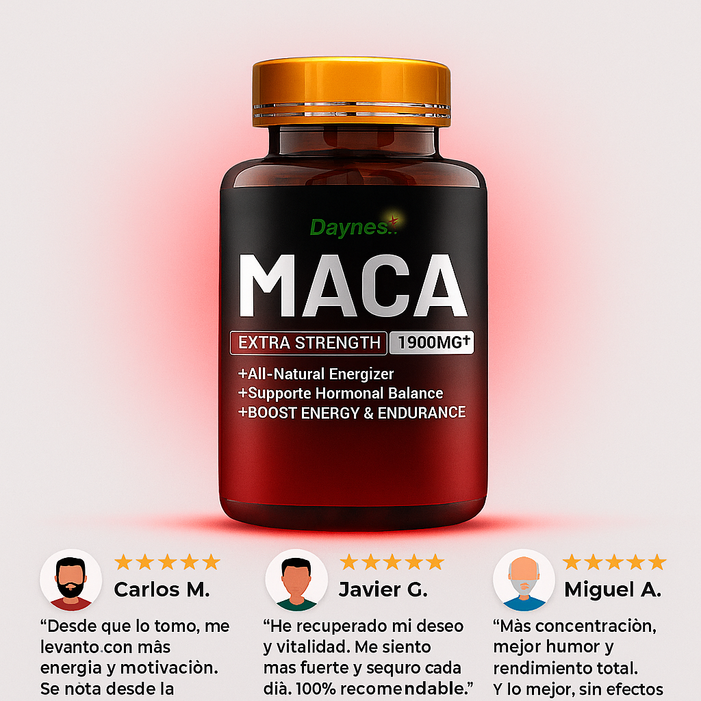 Maca Extra Strength 1900mg – Potencia, Energía y Confianza Masculina Natural 💪🔥