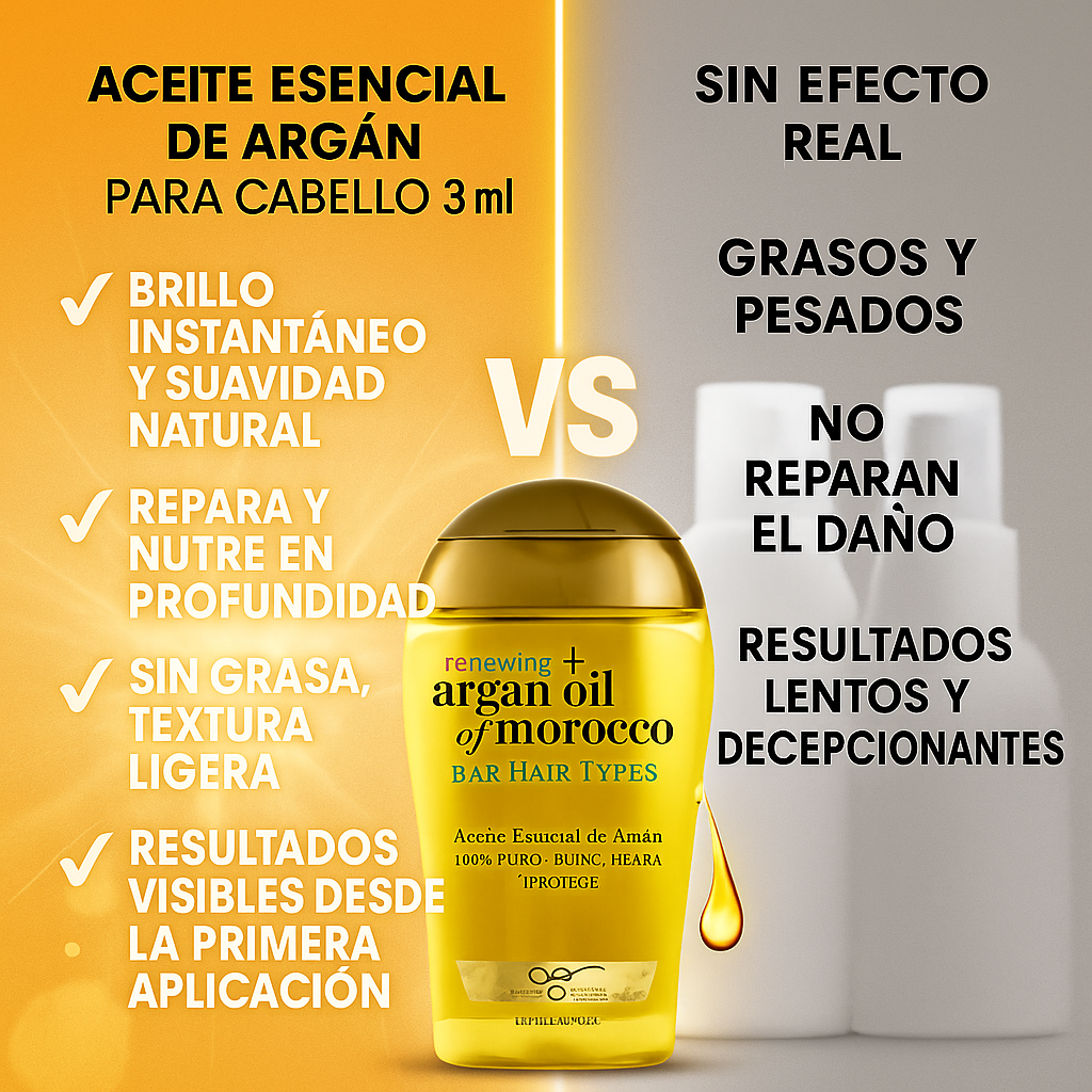 Aceite de Argán de Marruecos - Hidratación y Brillo para Todo Tipo de Cabellos