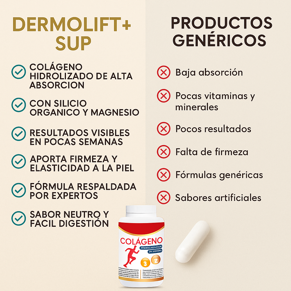 Dermalift+ SUP con Colágeno Hidrolizado, Silicio y Magnesio