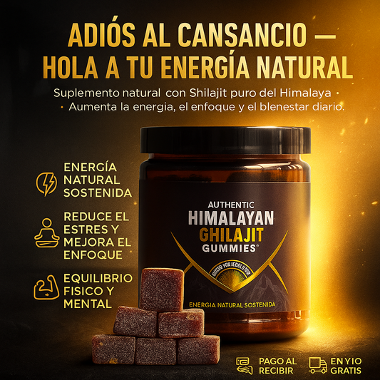 Himalayan Gold Shilajit Gummies | Energía Natural, Enfoque y Bienestar Premium