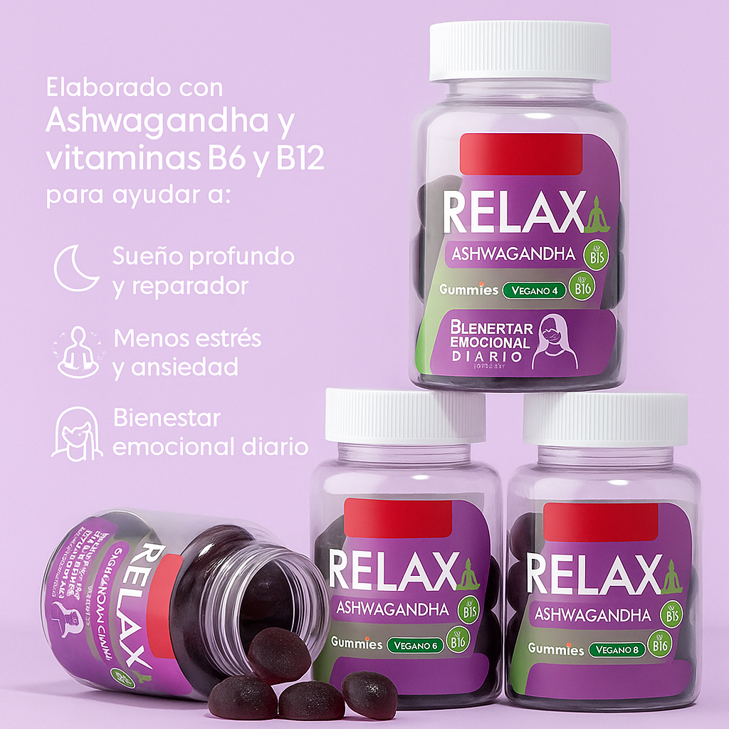 Gummies de Ashwagandha RELAX 30und — Duerme mejor y despierta renovado