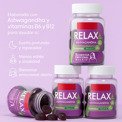 Gummies de Ashwagandha RELAX 30und — Duerme mejor y despierta renovado