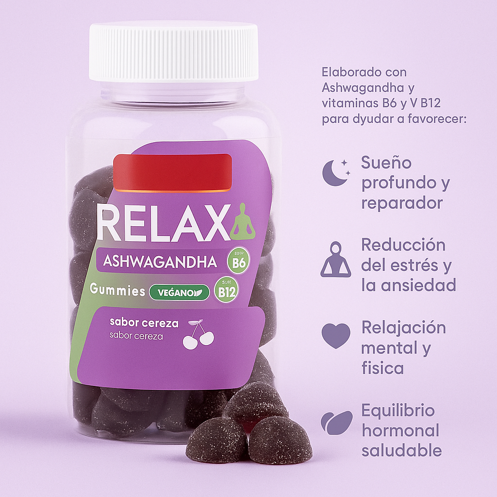 Gummies de Ashwagandha RELAX 30und — Duerme mejor y despierta renovado