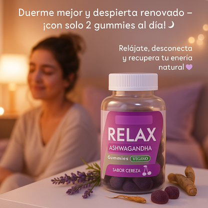 Gummies de Ashwagandha RELAX 30und — Duerme mejor y despierta renovado