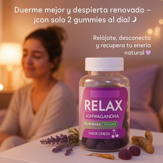 Gummies de Ashwagandha RELAX 30und — Duerme mejor y despierta renovado