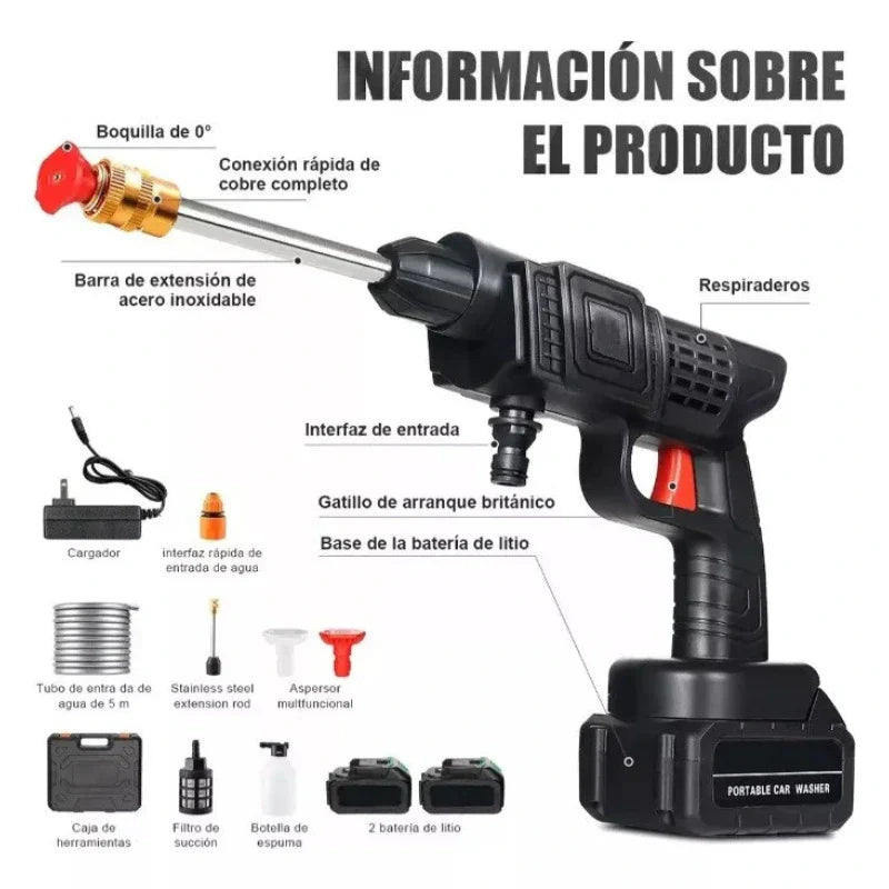 UltraJet™ - Hidrolavadora Portatil y Recargable + 1 Batería 48v Gratis