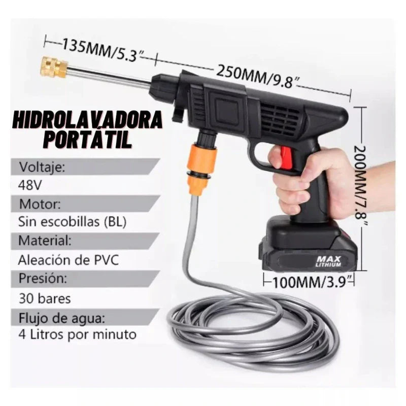 UltraJet™ - Hidrolavadora Portatil y Recargable + 1 Batería 48v Gratis