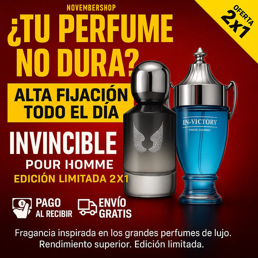 EDP INVINCIBLE & EDT IN-VICTORY POUR HOMME – Edición Black Friday 2x1 | Alta Fijación y Aroma Intenso