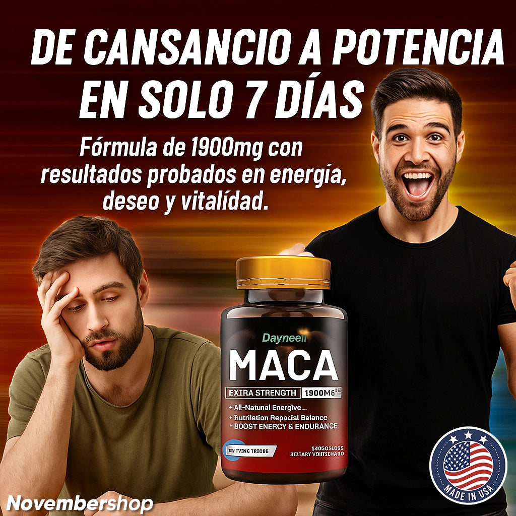 Maca Extra Strength 1900mg – Potencia, Energía y Confianza Masculina Natural 💪🔥
