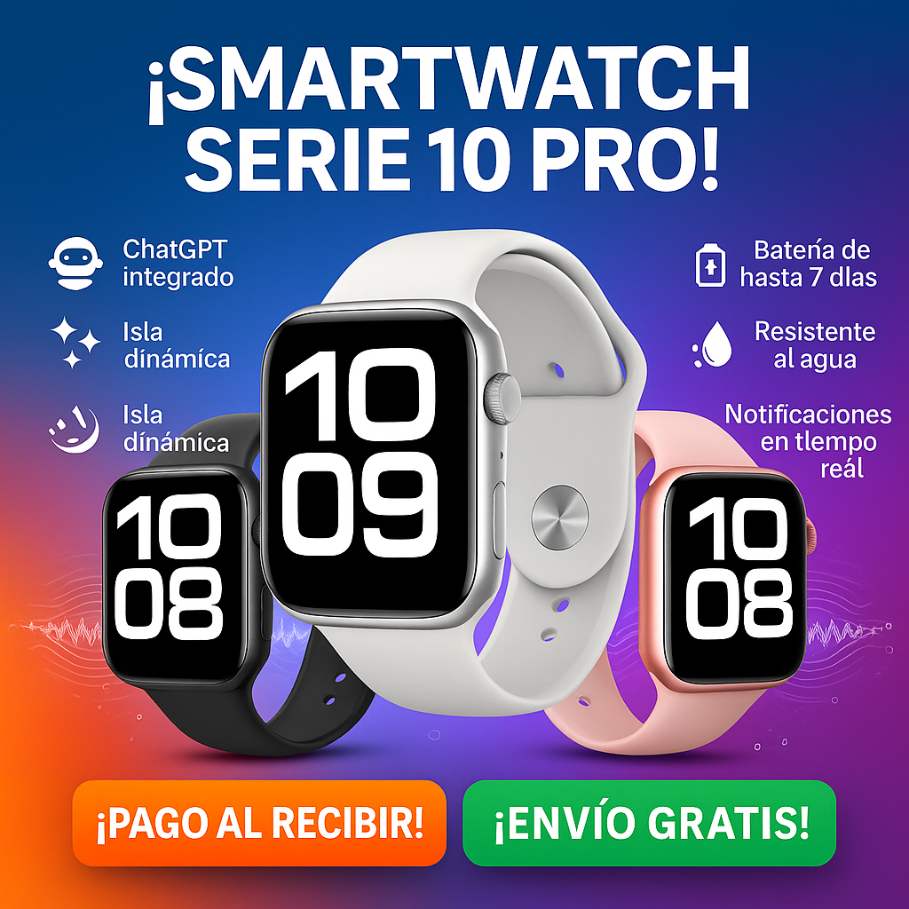 ⌚️ AirWatch Series 10 PRO + Caja y Cargador por Inducción + REGALO EXCLUSIVO SOLO HOY 🔥