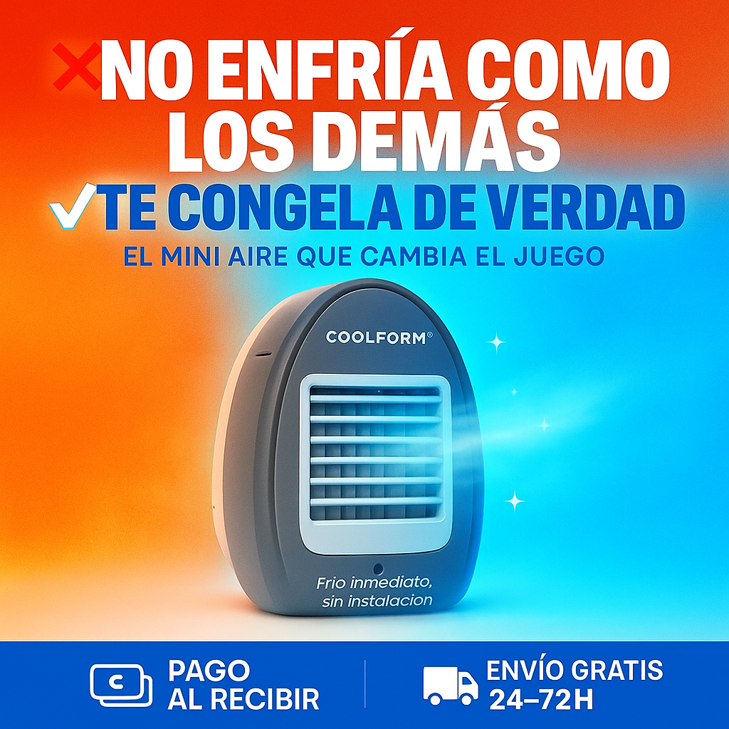 COOLFORM® – Mini Aire con Enfriamiento Evaporativo Inteligente 20h