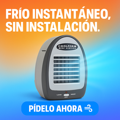 COOLFORM® – Mini Aire con Enfriamiento Evaporativo Inteligente 20h