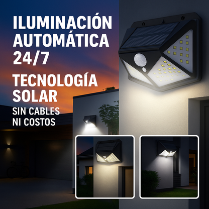 Reflector Solar Inteligente 100 LED con Sensor de Movimiento