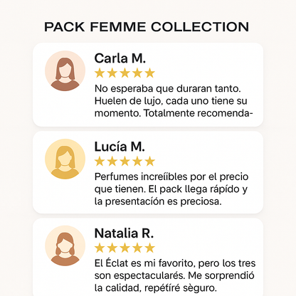 PIDE 1 Y LLÉVATE 3 PERFUMES - EVA • ECLAT • 18 KRATS