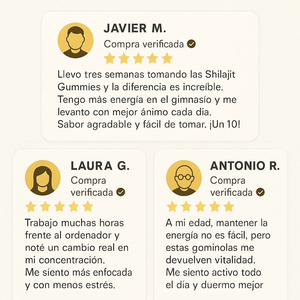 Himalayan Gold Shilajit Gummies | Energía Natural, Enfoque y Bienestar Premium