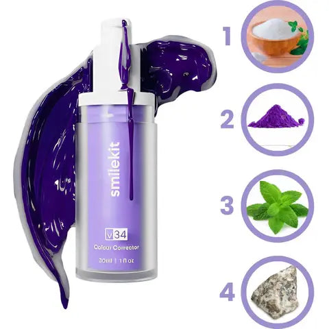 SMILEKIT™ Blanqueador Dental Lila V34 - Paga al Recibir