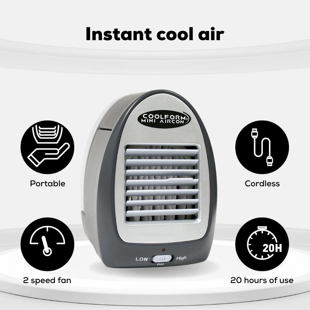 COOLFORM® – Mini Aire con Enfriamiento Evaporativo Inteligente 20h